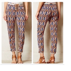 Anthropologie Pilcro and the Letterpress Paz Ikat Joggers size 31
